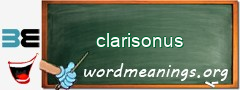 WordMeaning blackboard for clarisonus